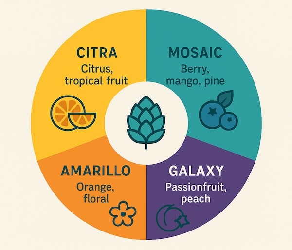beer hop flavor infographic